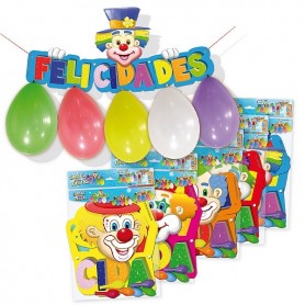 Cartel Felicidades con globos