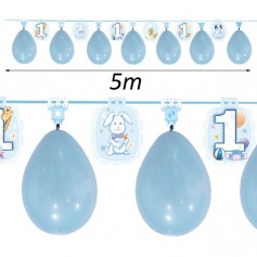 Guirnalda con globos para niño 1 año
