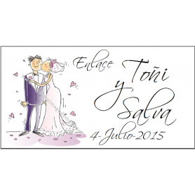 Tarjeta Enlace ramo flores lilas