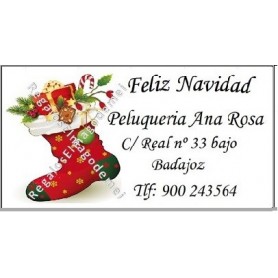 Etiqueta Navidad calcetin 