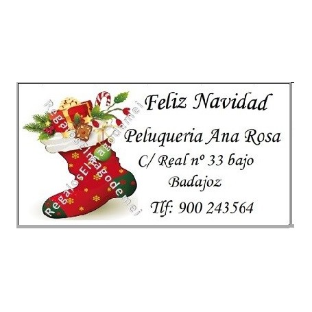 Etiqueta Navidad calcetin 