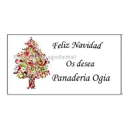 Etiqueta Navidad arbol vectorizado