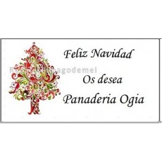 Etiqueta Navidad arbol vectorizado