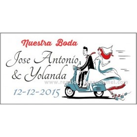 Etiqueta vespa boda