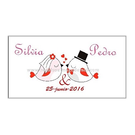 Etiqueta boda nury rojo