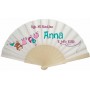 Abanico de Bautizo personalizado con dibujo y texto