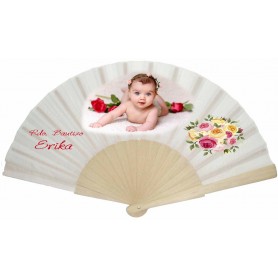 Abanico personalizado de bautizo niña varios modelos