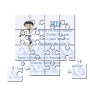 Invitación de Comunion en puzzle niño