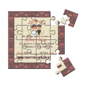 Puzzle para invitación de boda