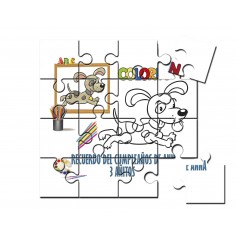 Puzzle para pintar infantil perro