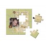 Recordatorio con foto de Bautizo unisex puzzle