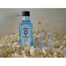 Botellin miniatura Ginebra Bombay Sapphire