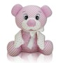 Peluche Oso rosa de 19 cm en lata con abre fácil