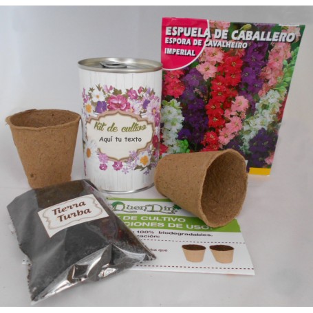 Kit de cultivo Espuela de Caballero para detalles invitados