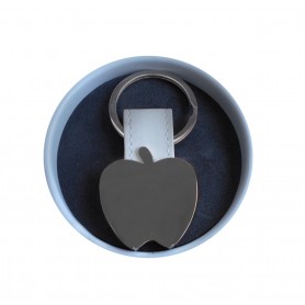 Llavero manzana para detalles originales en lata personalizada