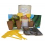 Kit de huerto infantil con semilleros, tierra turba, semillas pepino, semilla lechuga y marcaje de semilleros