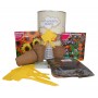 Kit de huerto urbano infantil con semilleros, tierra turba, Girasol, flores Campestres y marcaje de semilleros