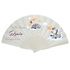 Abanico de bautizo personalizado