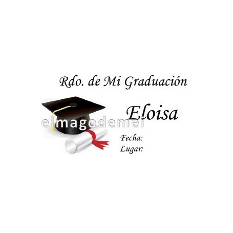 Etiqueta graduacion