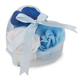 Estuche jabon rosas azules