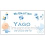 Tarjeta objetos bebe azul