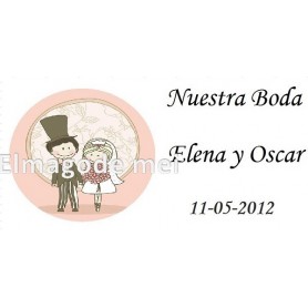 Tarjeta Boda circulo rosa