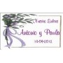 Tarjeta Enlace ramo flores lilas