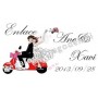 Etiqueta vespa boda