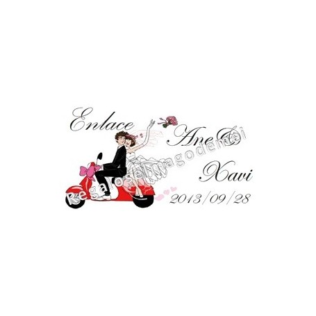 Etiqueta vespa boda