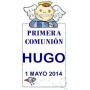 Etiqueta comunion angelito niño