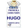 Etiqueta comunion angelito niño