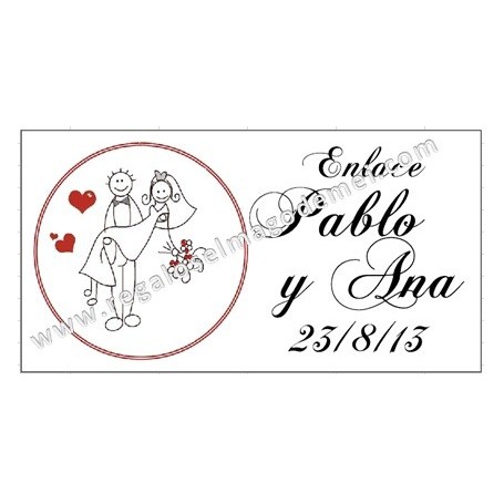 Tarjeta Boda circulo rojo