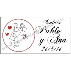 Tarjeta Boda circulo rojo