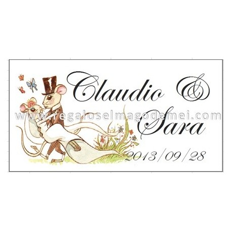 Etiqueta Boda ratones
