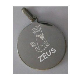 Placa de 2,8 cm identificativa para gato