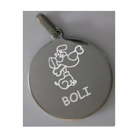 Placa identificativa de 2,8 cm para perros