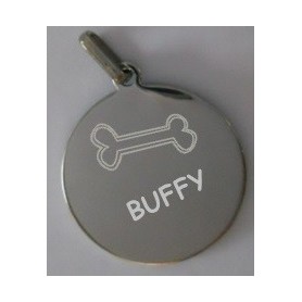 Placa identificativa de 2,8 cm para perros huesito