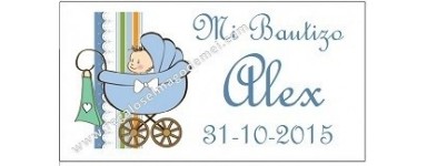 Etiquetas Bautizo y Baby Shower