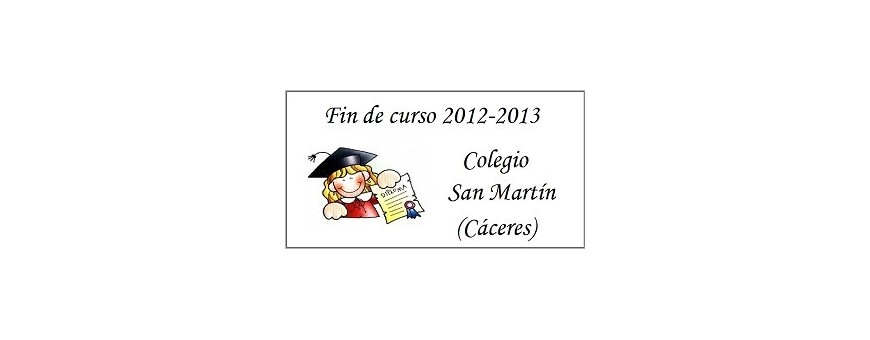 Etiquetas fin de curso o graduación