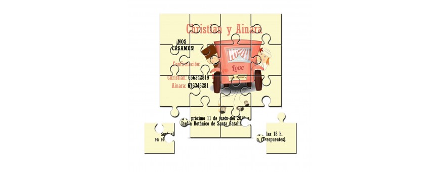 Invitaciones de Boda en Puzzle